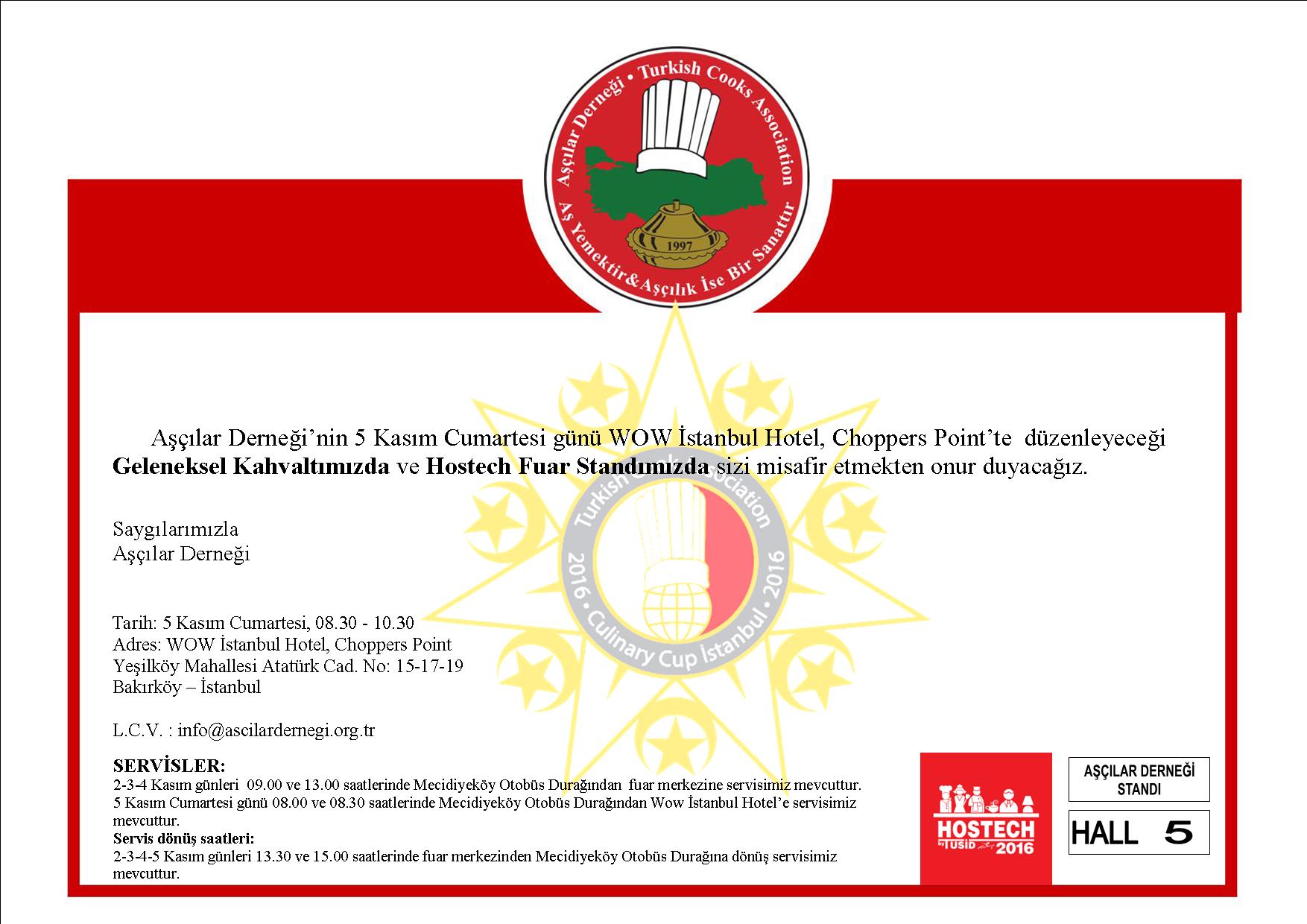 AŞÇILAR DERNEĞİ GELENEKSEL KAHVALTISINI HOSTECH FUARI KAPSAMINDA WOW İSTANBUL HOTEL’DE DÜZENLEDİ