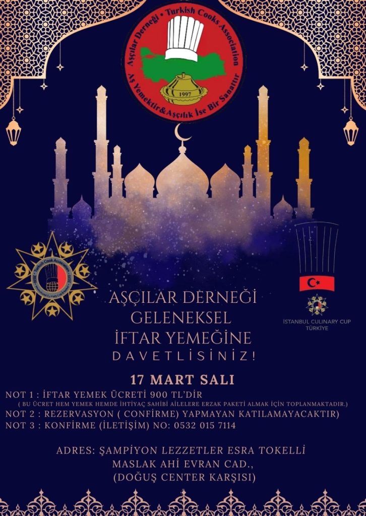 AŞÇILAR DERNEĞİ GELENEKSEL İFTAR YEMEĞİ